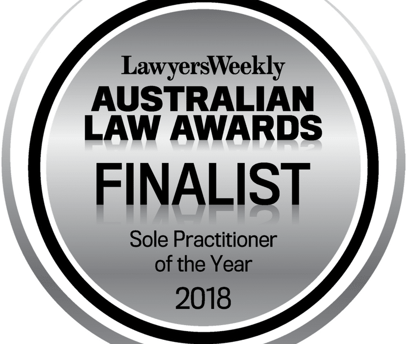 Finalist 2018 – Lawyers Weekly Australian Law Awards